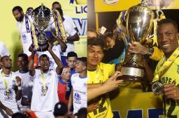 Olimpia y Real España se enfrentarán este jueves 23 de diciembre en el partido definitivo para conocer el nuevo campeón de Honduras. Los albos llevan ventaja de 2-0 en la ida. Fotos archivo DIEZ