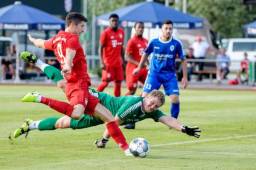 Lewandowski marcó cuatro goles en este partido de preparación.