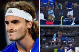 Stéfanos Tsitsipás es un tenista profesional griego de solo 21 años de edad y su insólita reacción en un partido de ATP Cup está dando de qué hablar, pues llegó a lastimar a su papá y su madre lo terminó regañando desde la grada.