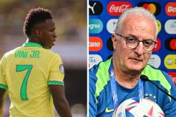 Dorival, entrenador de Brasil, lamenta no poder contar con Vinicius ante Uruguay. Foto: AFP