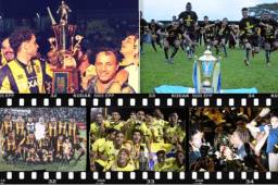 El 14 de julio de 1929, la historia del Club Deportivo Real España iniciaba. Destacándose en los primeros años del fútbol nacional con su increíble Tricampeonato, ser la base de la selección nacional en el mundial de España 1982 y marcar épocas gloriosasen el fútbol nacional hasta nuestros días.Los Aurinegros, Los Catedráticos, La Realeza o La Máquina es un equipo emblema para la ciudad de San Pedro Sula. Tras 91 años de historia, el equipo catedrático ha conquistado 12 trofeos nacionales, todos ellos de una manera memorable como solo el Real España puede hacerlo. Por eso hoy, te invitamos a recordar cada uno de esos campeonatos en los que el club aurinegro alcanzó la gloria, llenando de orgullo a toda su afición y a la ciudad.