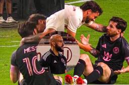 Messi se enojó por dura entrada que recibió ante Universitario y la reacción de su guardaespaldas