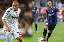 Wesley Sneijder jugó años atrás con el Real Madrid e Inter de Milan.