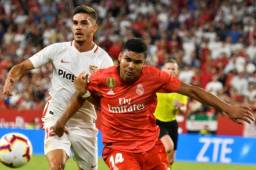 Casemiro dio la cara tras la derrota del Real Madrid ante Sevilla y reconoce que 'regalaron el primer tiempo'. Foto EFE