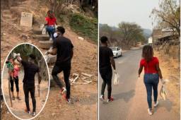 El futbolista de Motagua Rubilio Castillo junto a su esposa Angie García salieron a repartir alimentos este jueves a barrio pobres en Tegucigalpa en medio de la cuarentena donde muchas personas no tienen que comer por la falta de ingresos.