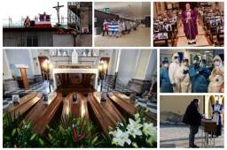 Rusia y Cuba envían médicos. Misas sin feligreses y luto en Italia, país azotado con furia por la pandemia del coronavirus COVID-19. Las últimas postales de lo que viven. Fotos AFP