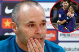Messi y Suárez no presenciaron el adiós de Iniesta del Barcelona.