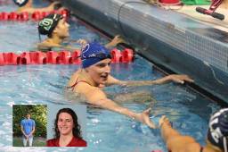 Lia Thomas en sus competencias de natación en la Asociación Nacional Atlética Universitaria