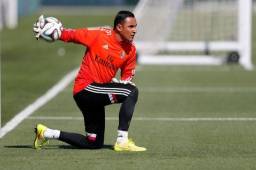 Keylor Navas no pudo entrenarse con el grupo este jueves y Zidane prepara el Real Madrid-Eibar sin él. Foto @realmadrid