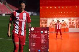 Luis Palma hará su debut este domingo con el Olympiacos de Grecia.