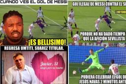 Lionel Messi hizo tres goles en el triunfo del Barcelona 2-4 ante el Sevilla y los memes no podían faltar. Imperdibles.
