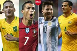 Neymar, Cristiano, Messi y Cahill estarán presentes en Rusia 2018.