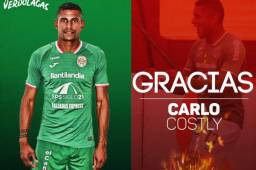 Así anunció Marathón la salida del delantero Carlo Costly, luego de confirmar la contratación de Bruno Volpi.