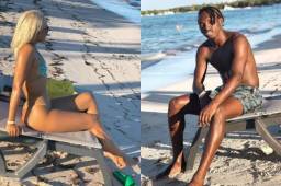 Daluna y Elis compartiendo en la misma playa de Punta Cana durante sus vacaciones.