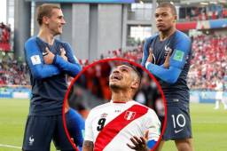 Mbappé celebró su tanto junto a Griezmann y que sirvió para vencer a Perú en Rusia 2018.