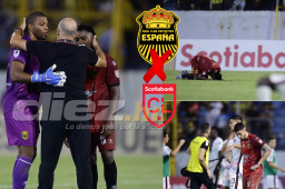 Real España no pudo con el buen accionar de la Liga Deportiva Alajuelense en el Estadio Francisco Morazán.