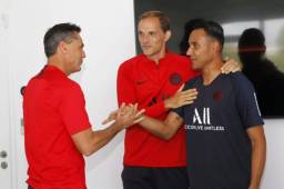 Thomas Tuchel recibió a Keylor Navas en las instalaciones del París Saint Germain. FOTOS: Cortesía PSG.
