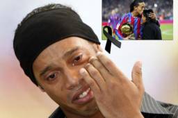 Ronaldinho llora el fallecimiento de su mamá, quien murió por culpa del Covid.