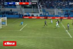 Carlos Pineda le puso medio gol: control, giro y espectacular definición de Michael Chirinos ante Motagua