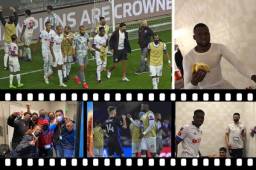 El Olimpia festejó por lo alto el histórico pase a las semifinales de la Champions de Concacaf. Así fue el íntimo festejo en el camerino y la Ultrafiel llegó al estadio para alentar el equipo. ¿Qué hizo Javier Portillo?