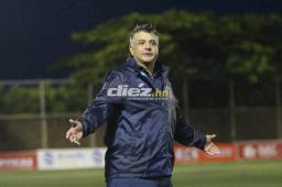 Diego Vázquez valora el buen momento de Motagua y dice que van creciendo. Foto: Alex Pérez.