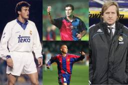 Varios de estos futbolistas jugaron el Clásico Español con las dos camisas, la del FC Barcelona y Real Madrid.