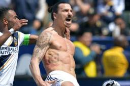 El sueco Zlatan Ibrahimovic se estrenó el domingo con un doblete en la MLS y se ha abierto su posibilidad de verlo en la Copa del Mundo de Rusia. Foto cortesía