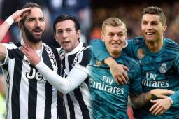 Juventus y Real Madrid van al primer round de cuartos de Champions con el recuerdo de la última final del torneo. Fotos AFP