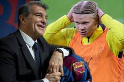 Laporta reafirmó la intención que tiene de fichar a Haaland para el Barcelona en el siguiente mercado de pases.