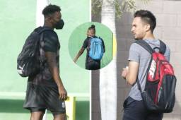 Los jugadores de Honduras Progreso llegando al Humberto Micheletti.