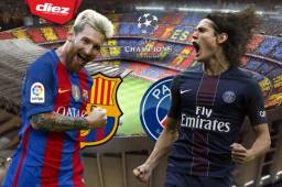 Las estrellas sudamericanas, Lionel Messi y Edinson Cavani, por el pase a cuartos de Champions League.
