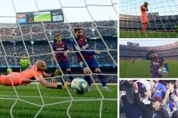 Te presentamos las mejores imágenes que dejó la goleada del Barcelona por 5-0 ante el Eibar con Messi de protagonista por su póker de goles.