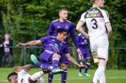 El hondureño Andy Najar en el partido ayer con las reservas del Anderlecht. Volvió a las canchas tras pasar más de un año sufriendo con las lesiones. Foto cortesía