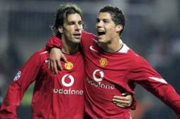 Van Nistelrooy y Cristiano coincidieron juntos en el Manchester United.