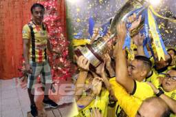 Javier Portillo observó la gran final con la camisa del Real España, equipo del que fue separado, los demandó y le ganó un millón de lempiras en los tribunales. Foto Diez