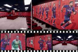 Barcelona publicó el nuevo 'look' que le dieron a su vestuario antes de enfrentar al Slavia Pragra por la Champions League.