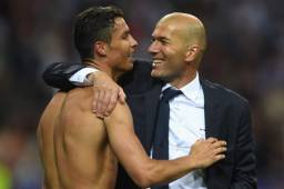 Cristiano Ronaldo también dedicó unas palabras a Zidane quien renunció al banquillo del Real Madrid. Foto AFP