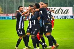 Así celebró Bryan Róchez su octavo gol de la temporada en la segunda división de Portugal.