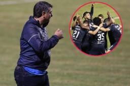 El DT del Motagua, Diego Vázquez, se mostró contento por el triunfo sobre la hora frente a Real de Minas que los deja en la punta del grupo. Fotos David Romero