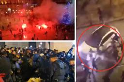 ¡Caos! Franceses y marroquíes se enfrentan tras el juego del Mundial: niño atropellado y pelea de bengalas