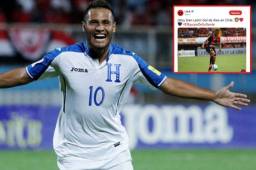 Alex López anotó el único gol de Honduras ante Chile en Temuco.