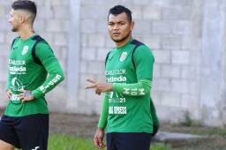 Mario Martínez en el entrenamiento del Marathón previo al entrenamiento de este martes pensando en Real España. Fotos Yosep Amaya