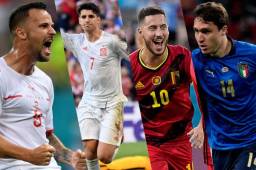 Suiza, España, Bégica e Italia buscarán clasificar a semifinales de la Eurocopa.