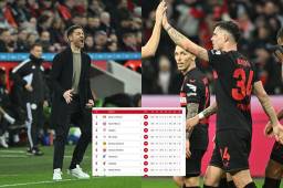 ¿Cuántos partidos invictos tiene Xabi Alonso y cuántos puntos le lleva el Leverkusen al Bayern en la Bundesliga?