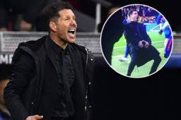Simeone celebró con polémica tras el primer tanto del Atlético ante la Juventus.
