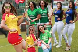 En el estadio Yankel Rosenthal no pueden faltar las hermosas chicas y menos en la final, Marathón y Motagua han hecho llegar bellas damas.