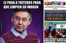 Bartomeu fue señalado de contratar una empresa que atacara a los jugadores del Barcelona y esto se ha convertido en burla en las redes sociales.