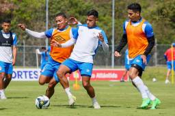 El mediocampista Edwin Rodríguez en los entrenamientos del Olimpia preparando la final frente a Real España.