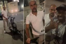 Guardiola creyó que lo iban a asaltar: le entrega su bicicleta a un aficionado que lo persiguió solo para una foto