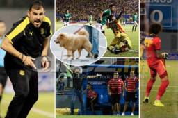 El partidazo entre Real España y Marathón tuvo de todo, hasta invitados no esperados en el Morazán. Vargas se puso furioso por el gol anulado por el juez Melvin Matamoros.